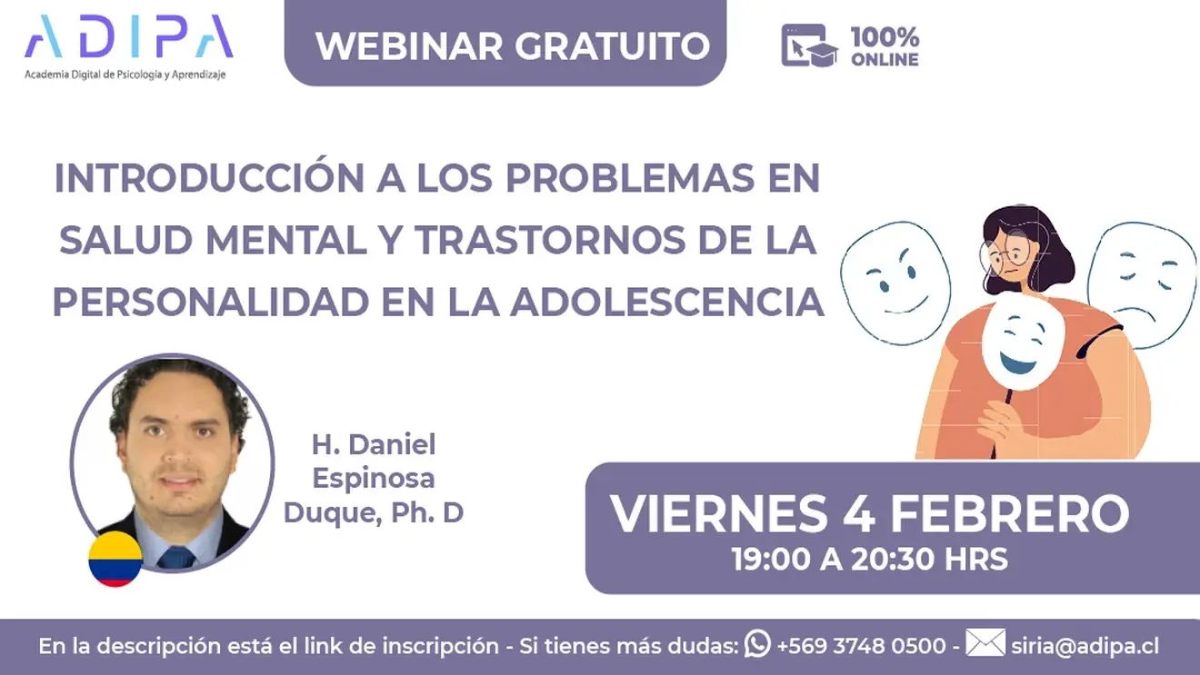 Introducción a los problemas en salud mental y trastornos de la personalidad en la adolescencia - Adipa