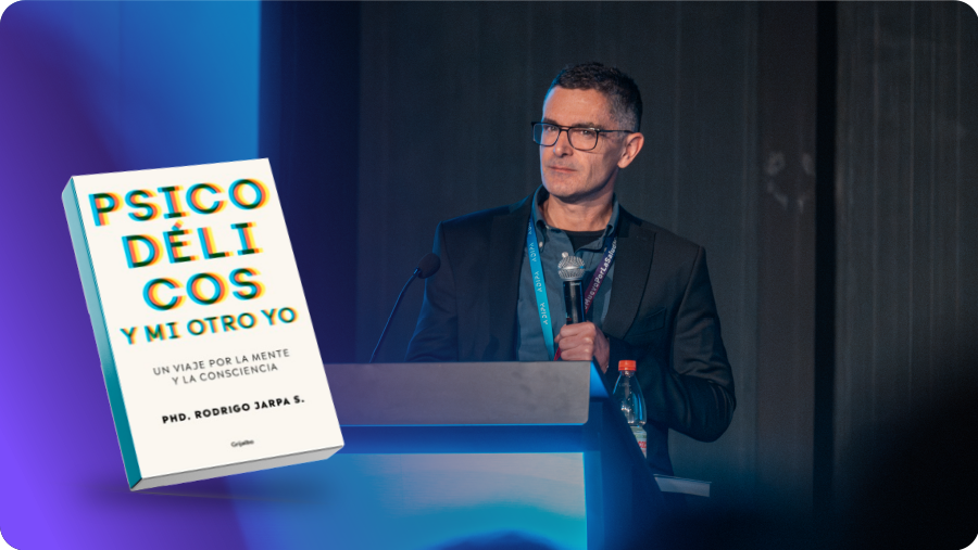 Rodrigo Jarpa presenta Psicodélicos y mi otro yo, un libro sobre conciencia y salud mental